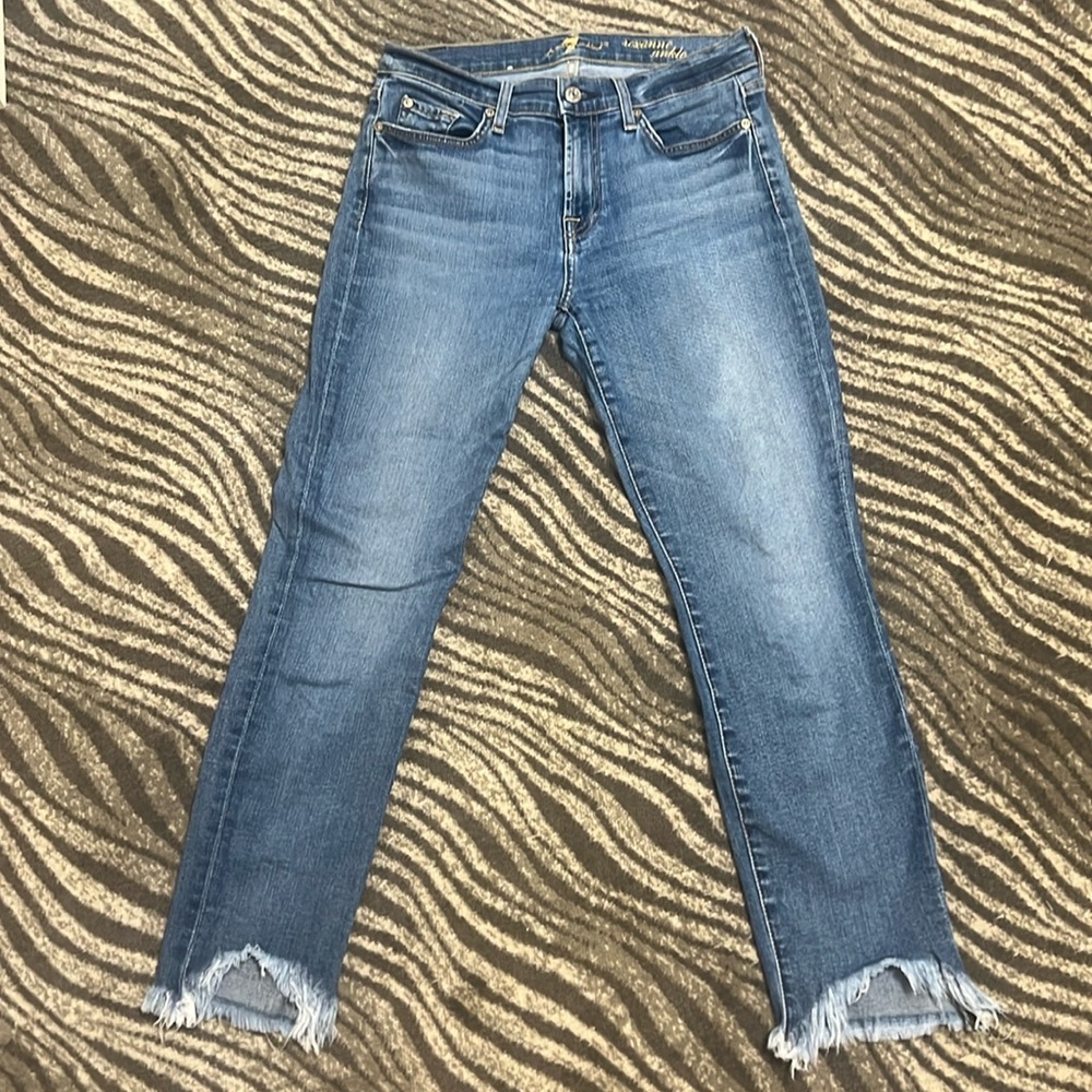 7 For All Mankind Mid-Rise Stretch Denim Jean size 28